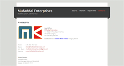 Desktop Screenshot of mufaddalenterprises.com
