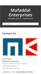 Mobile Screenshot of mufaddalenterprises.com