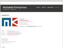 Tablet Screenshot of mufaddalenterprises.com